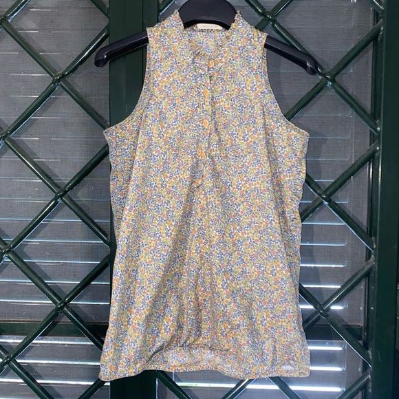 Sessun Lorette Flower Affair Button Sleeveless Blouse Size Small, MSRP $186 - Picture 2 of 11